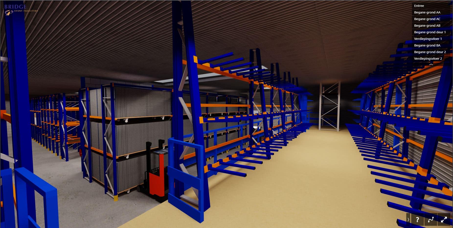 magazijn inrichting advies in virtual reality